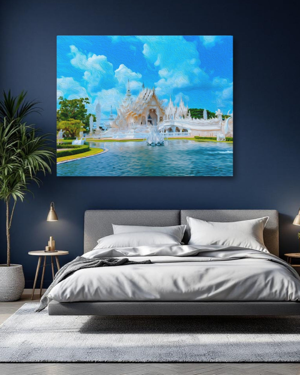 Chiang Rai, Thailand | White Temple Sacred Grounds | Original Series Gallery Canvas detail