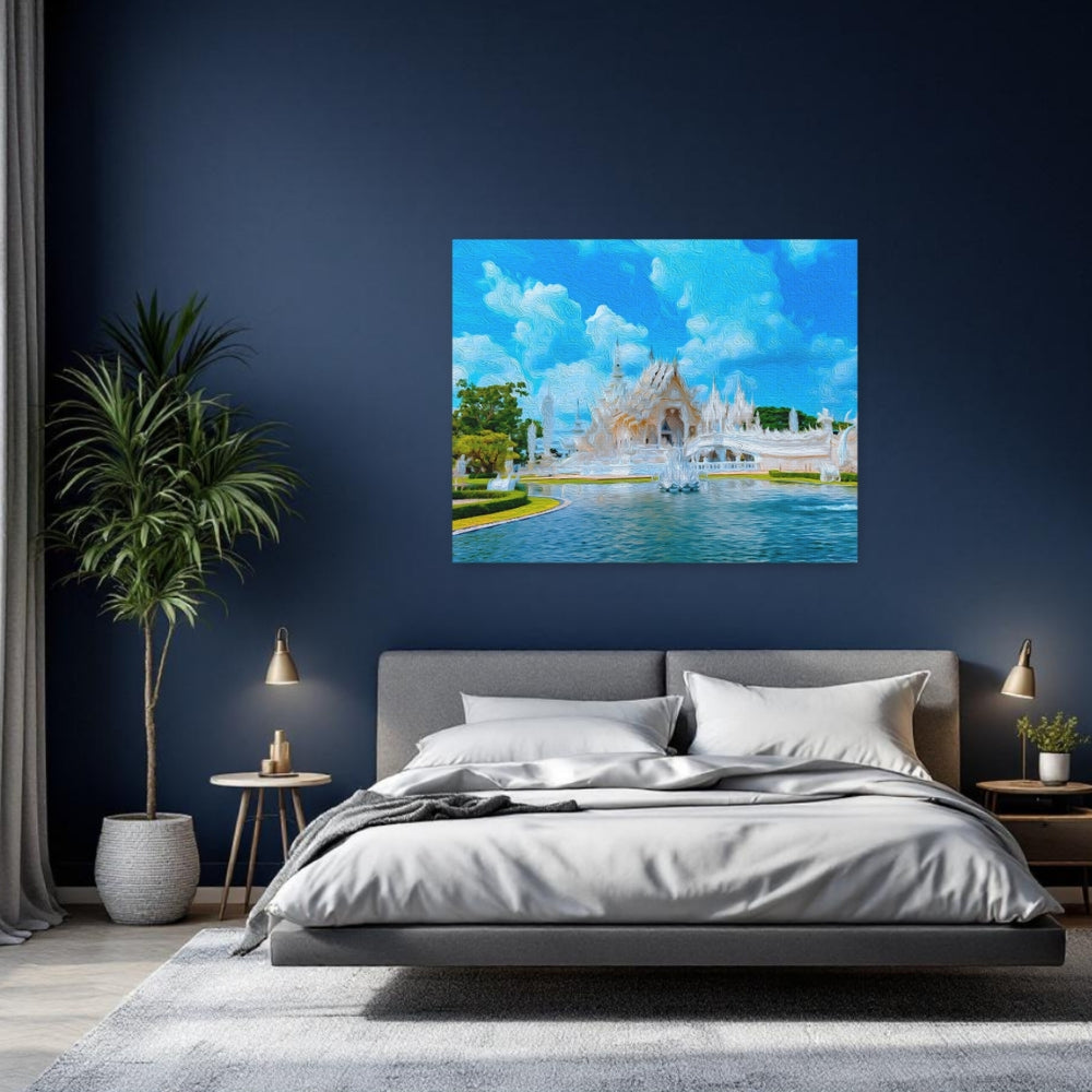 Chiang Rai, Thailand | White Temple Sacred Grounds | Original Series Gallery Canvas detail
