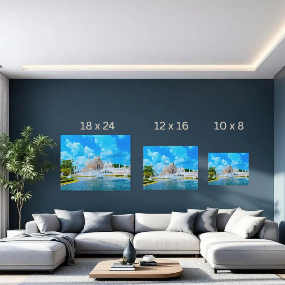 Chiang Rai, Thailand | White Temple Sacred Grounds | Original Series Gallery Canvas detail