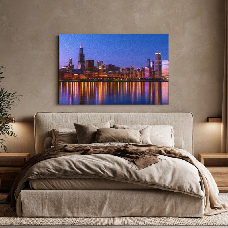 Chicago Lakefront Night Skyline — Chicago, Illinois, view 6
