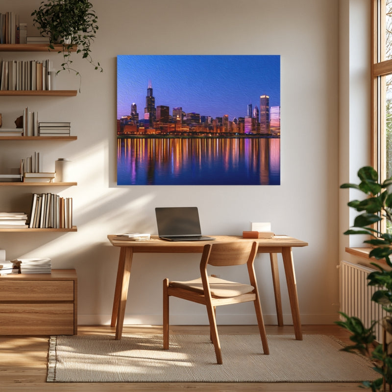 Chicago Lakefront Night Skyline — Chicago, Illinois, view 4
