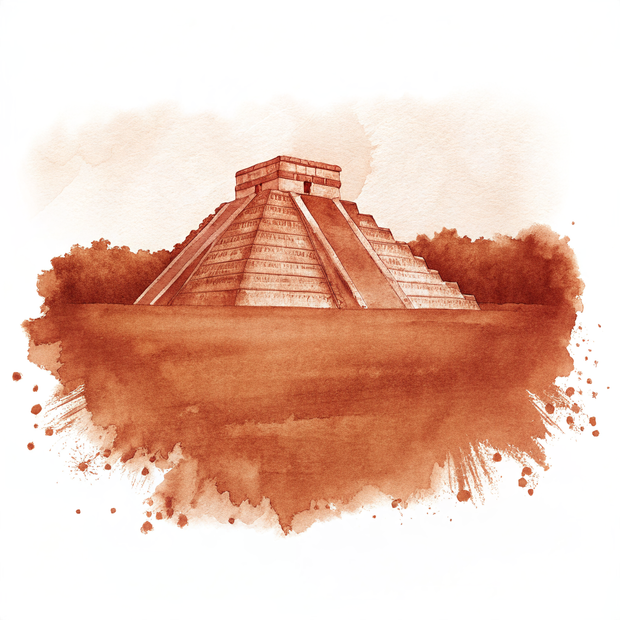 Chichen Itza watercolor