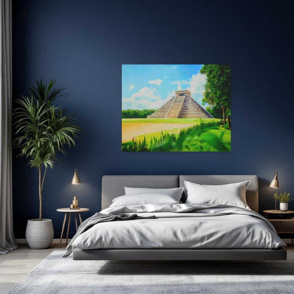 Chichen Itza, Mexico | Ancient Mayan Pyramid Ruins | Original Series Gallery Canvas detail