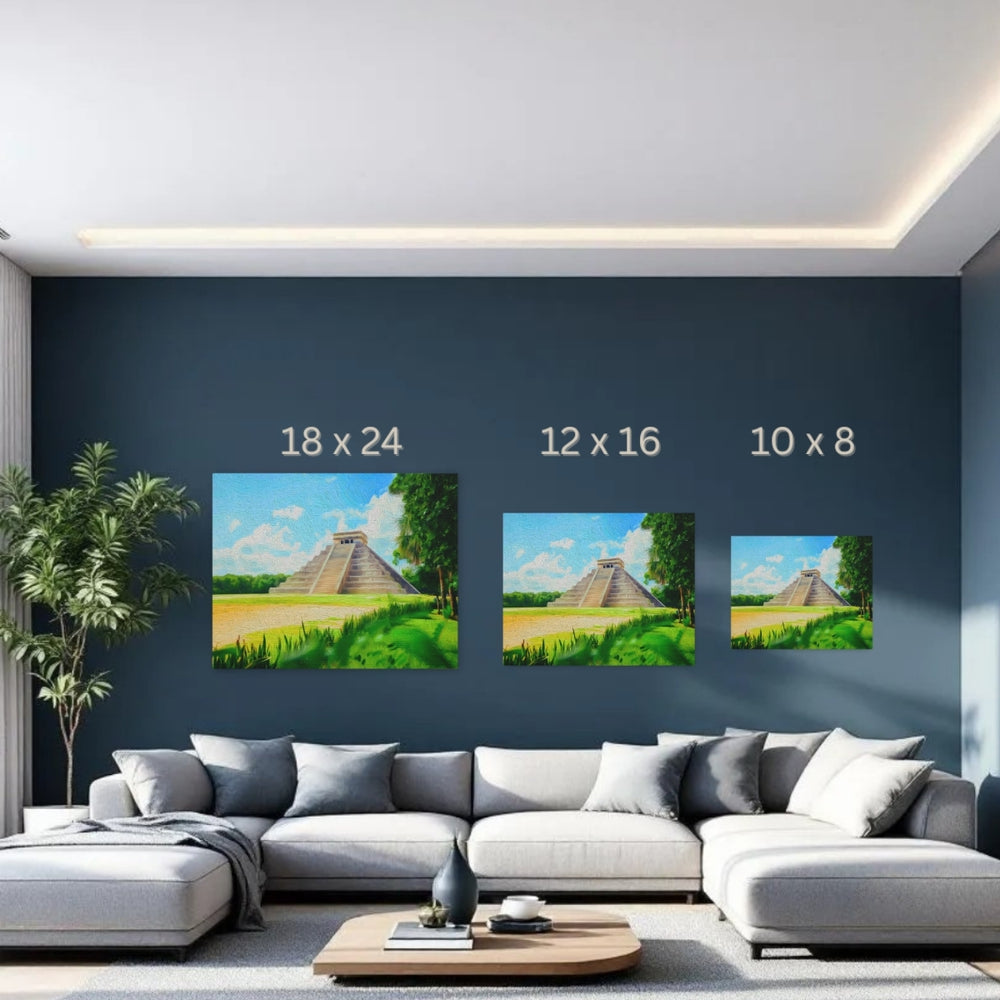 Chichen Itza, Mexico | Ancient Mayan Pyramid Ruins | Original Series Gallery Canvas detail