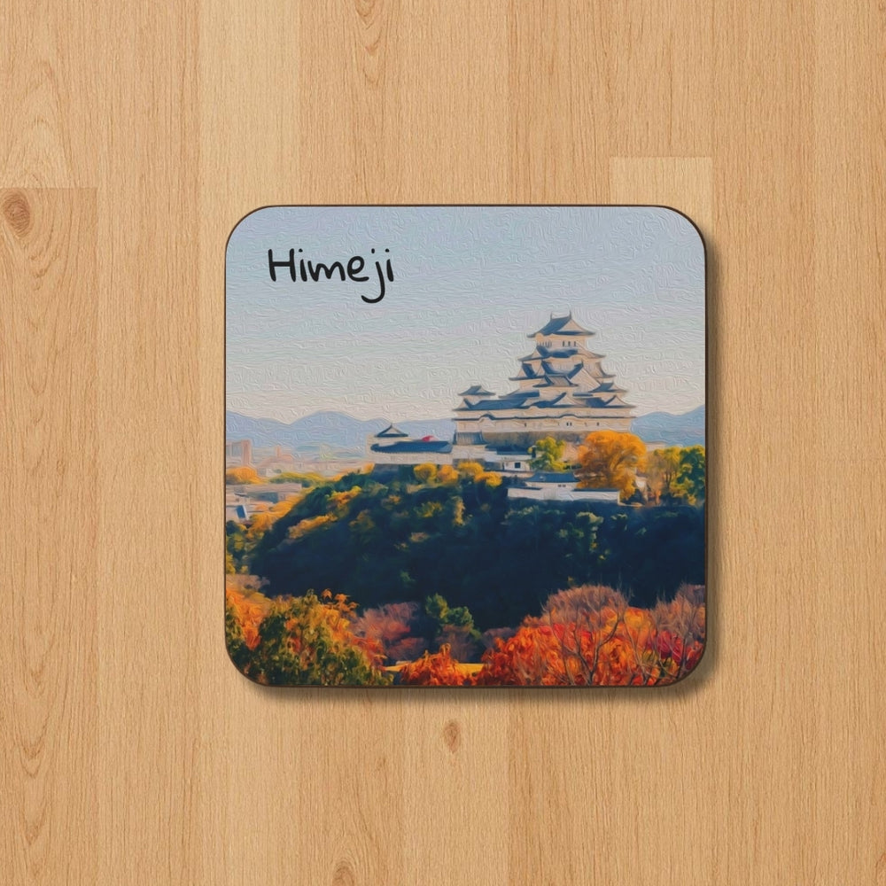 Himeji, Japan | Himeji Castle Autumn View | Original Series Hardboard Coaster