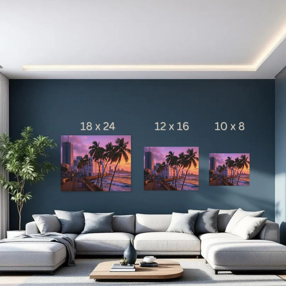 Colombo, Sri Lanka | Colombo Waterfront Sunset | Original Series Gallery Canvas detail