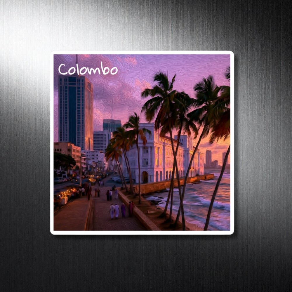 Colombo, Sri Lanka | Colombo Waterfront Sunset | Original Series Decorative Magnet
