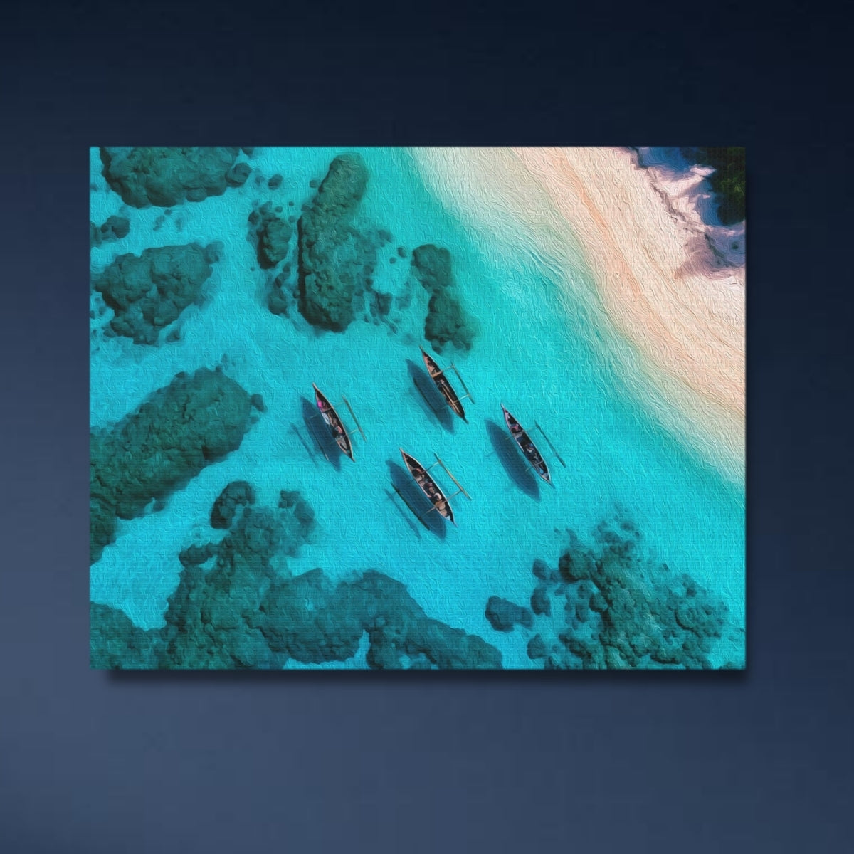 Turquoise Lagoon Outrigger Canoes — Cook Islands, Cook Islands, close-up detail