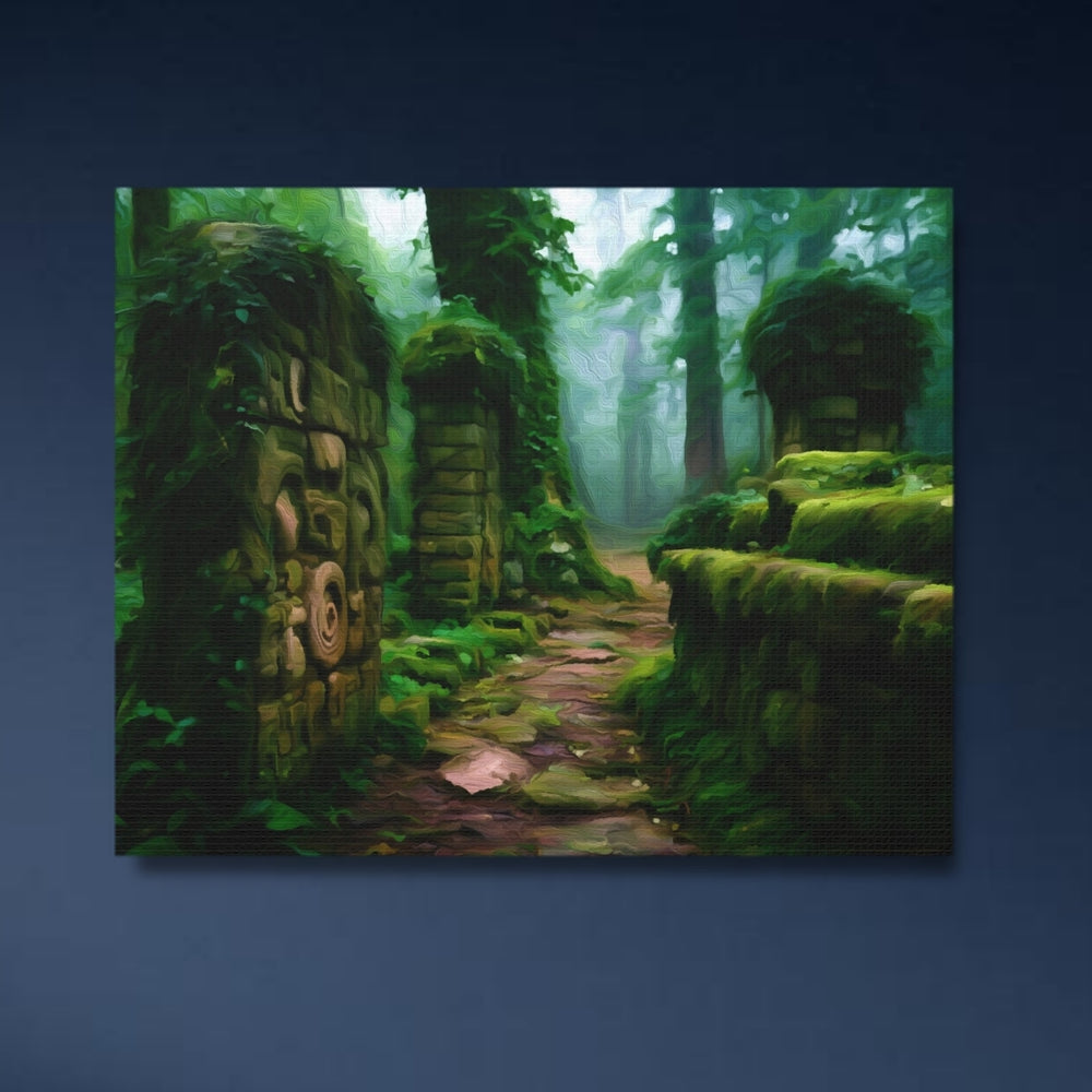 Copan Ruins, Honduras | Ancient Maya Forest Ruins | Original Series Gallery Canvas detail