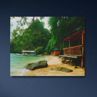 Tropical Beach Bamboo Hut — close-up thumbnail