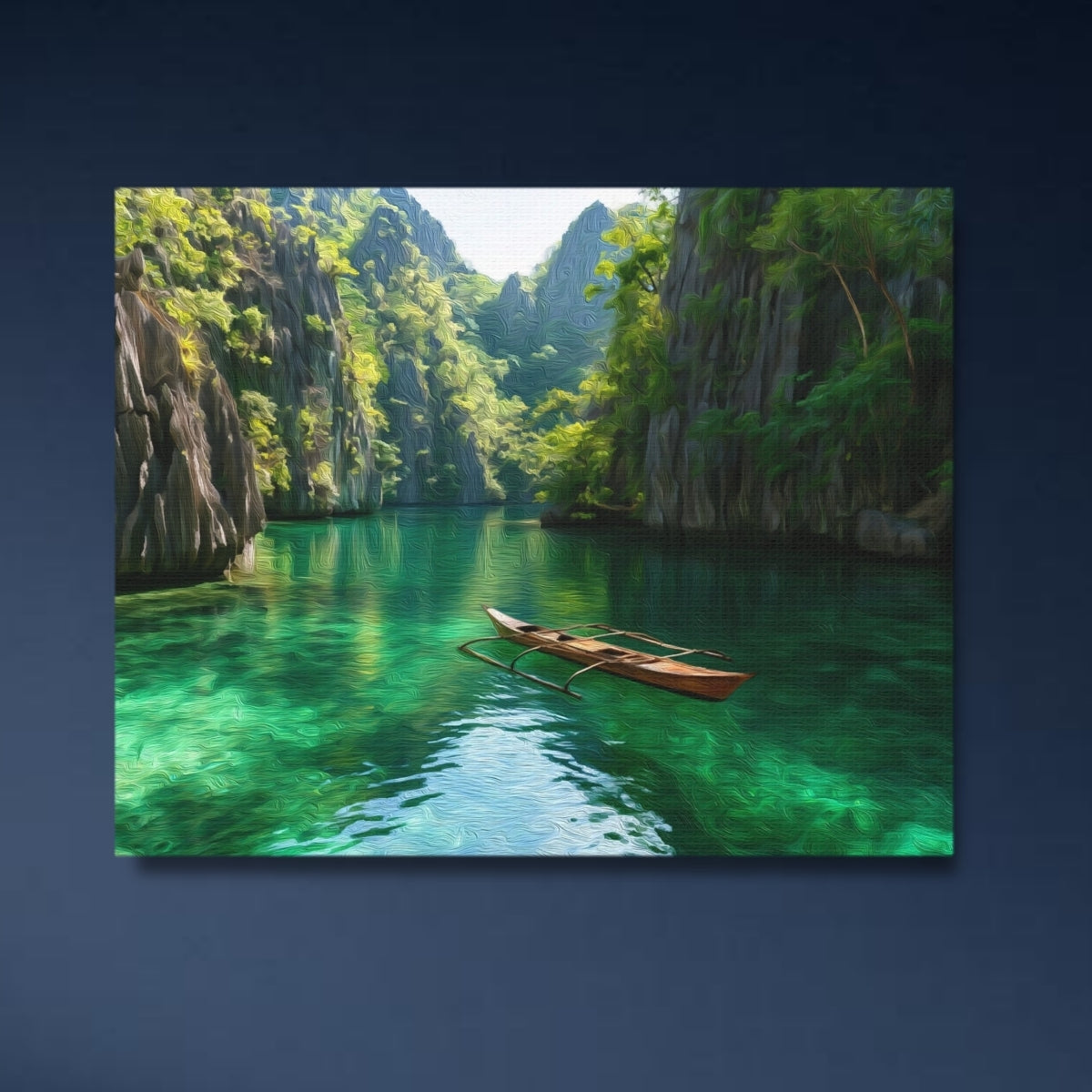Kayangan Lake Limestone Lagoon — Coron, Philippines, close-up detail