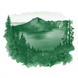 Crater Lake canvas wall art