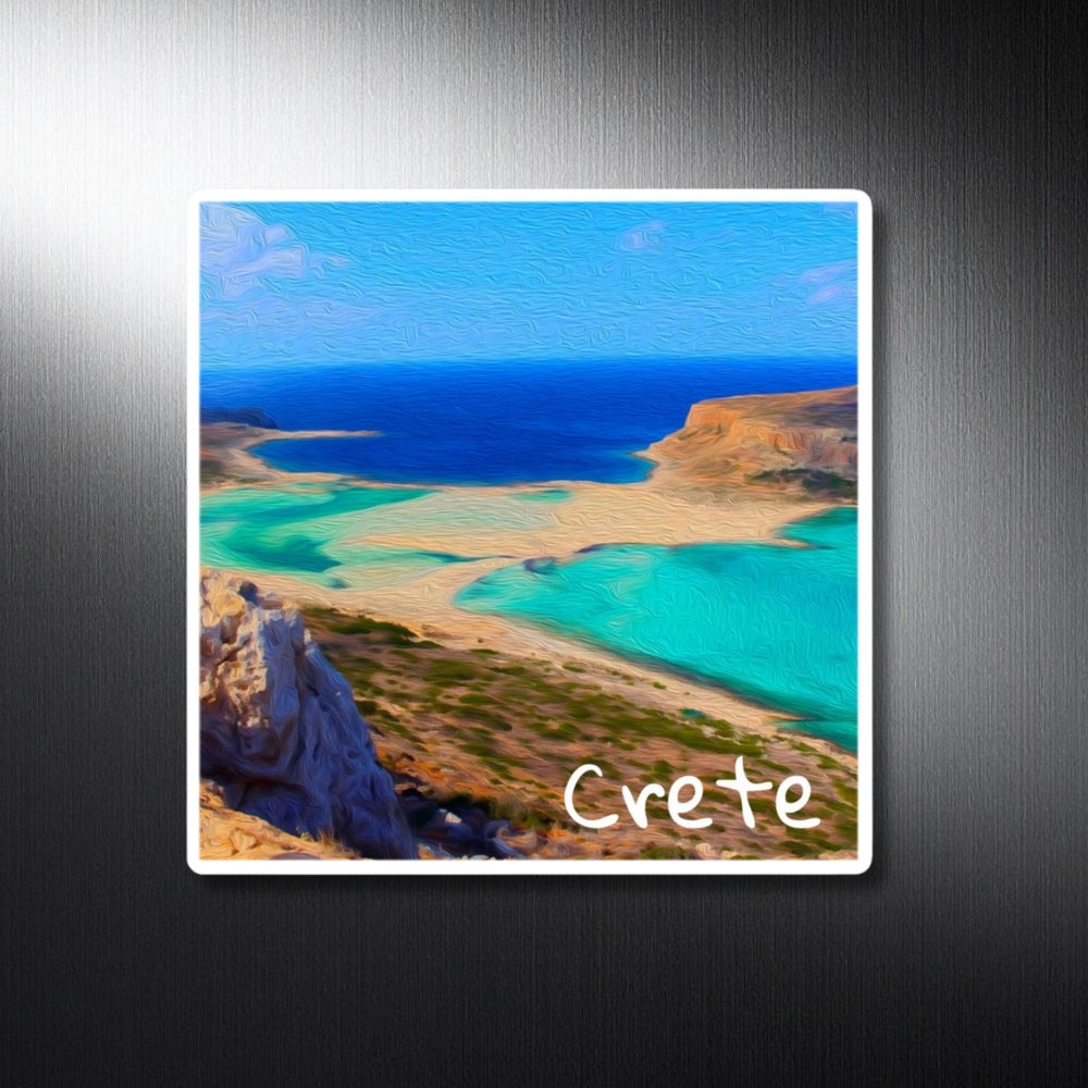 Crete, Greece | Balos Lagoon Coastal Vista | Original Series Decorative Magnet