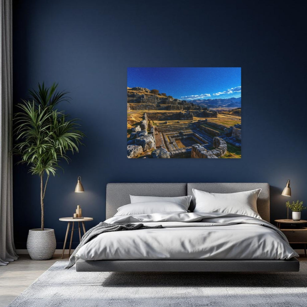 Cusco, Peru | Sacsayhuaman Inca Fortress Ruins | Original Series Gallery Canvas detail
