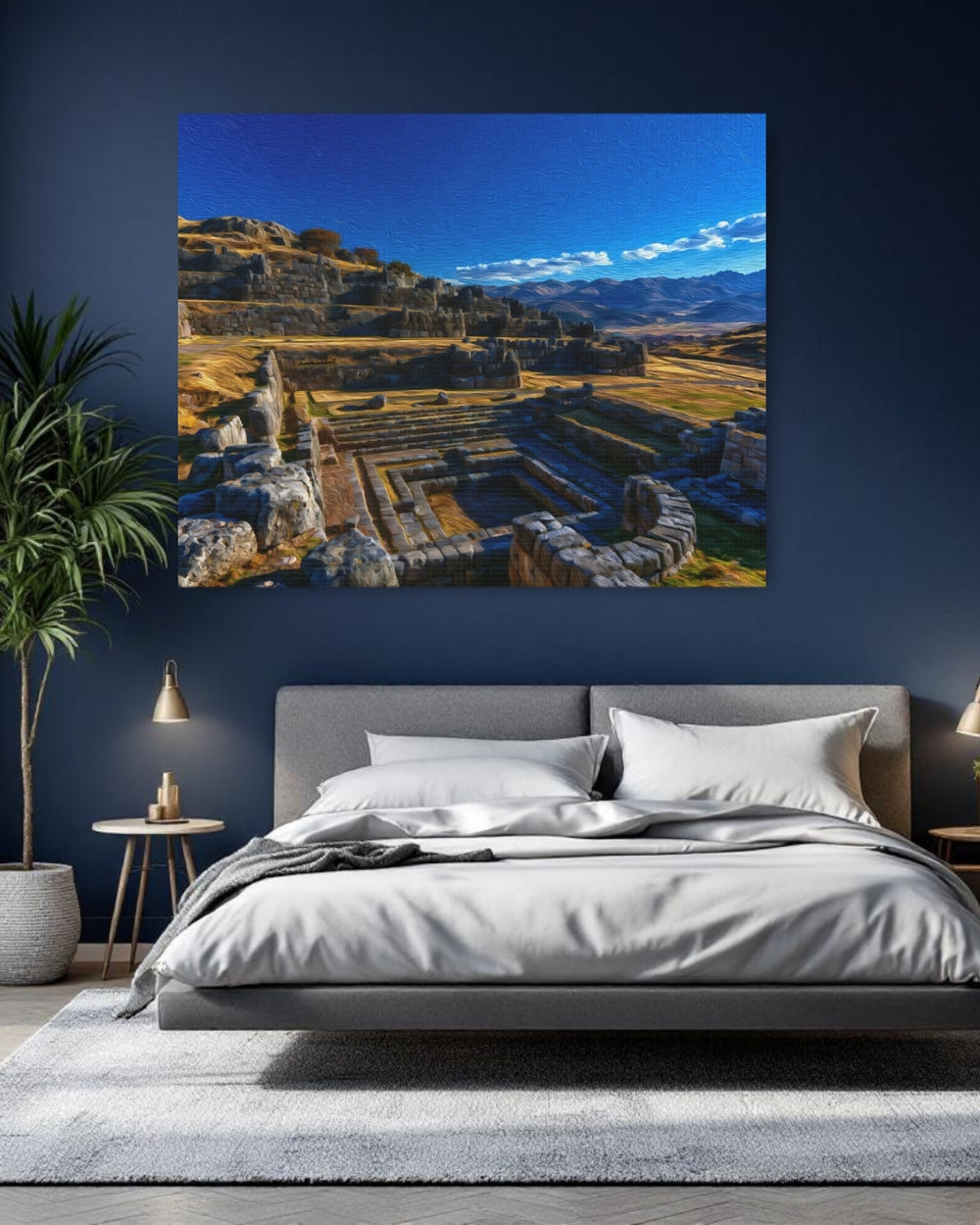 Cusco, Peru | Sacsayhuaman Inca Fortress Ruins | Original Series Gallery Canvas detail