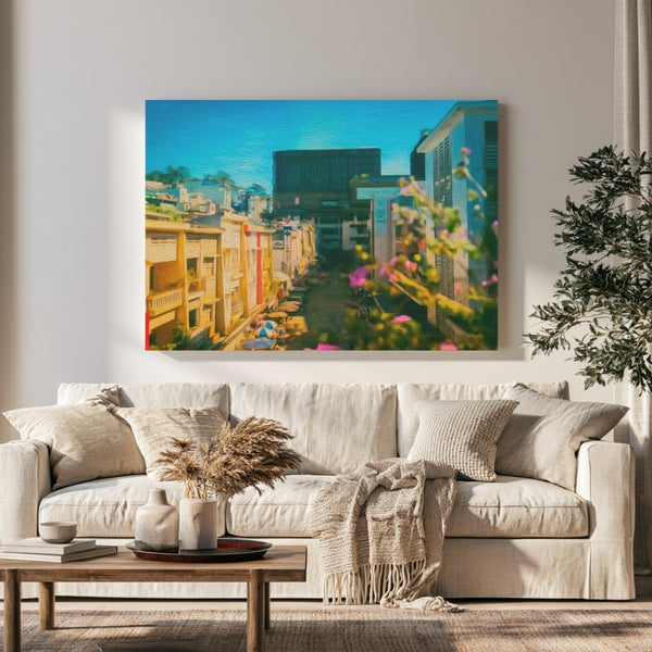 Da Lat, Vietnam | Hoa Binh Square Flower Street | Original Series Gallery Canvas