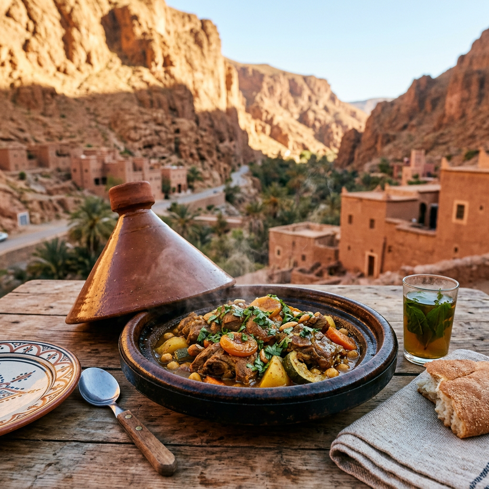 Local cuisine study in Dades Gorge, Morocco