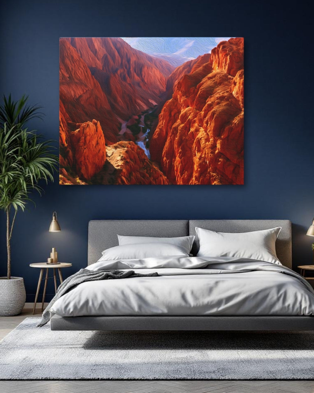 Dades Gorge, Morocco | Red Rock Canyon River | Original Series Gallery Canvas detail