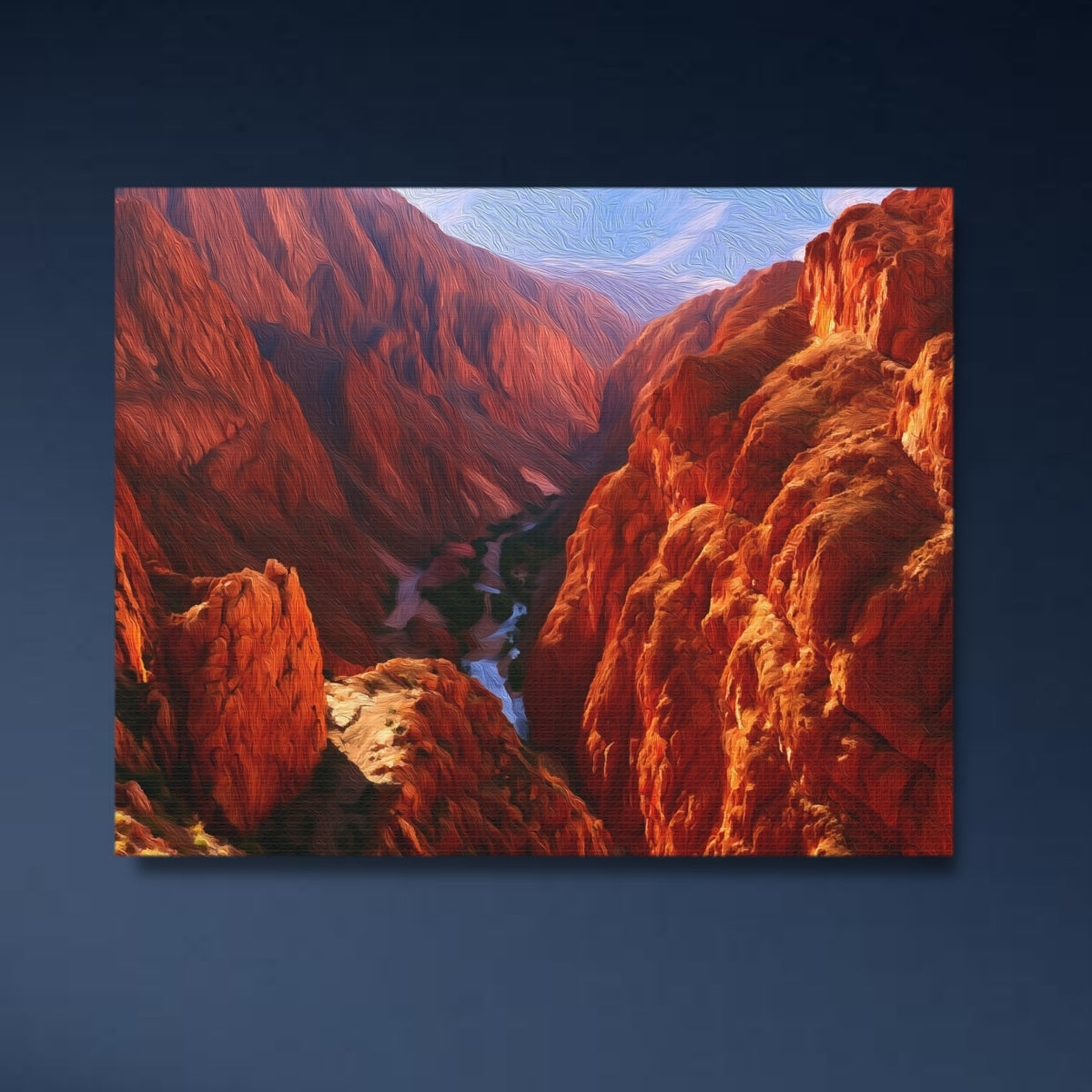 Red Rock Canyon River — Dades Gorge, Morocco, close-up detail