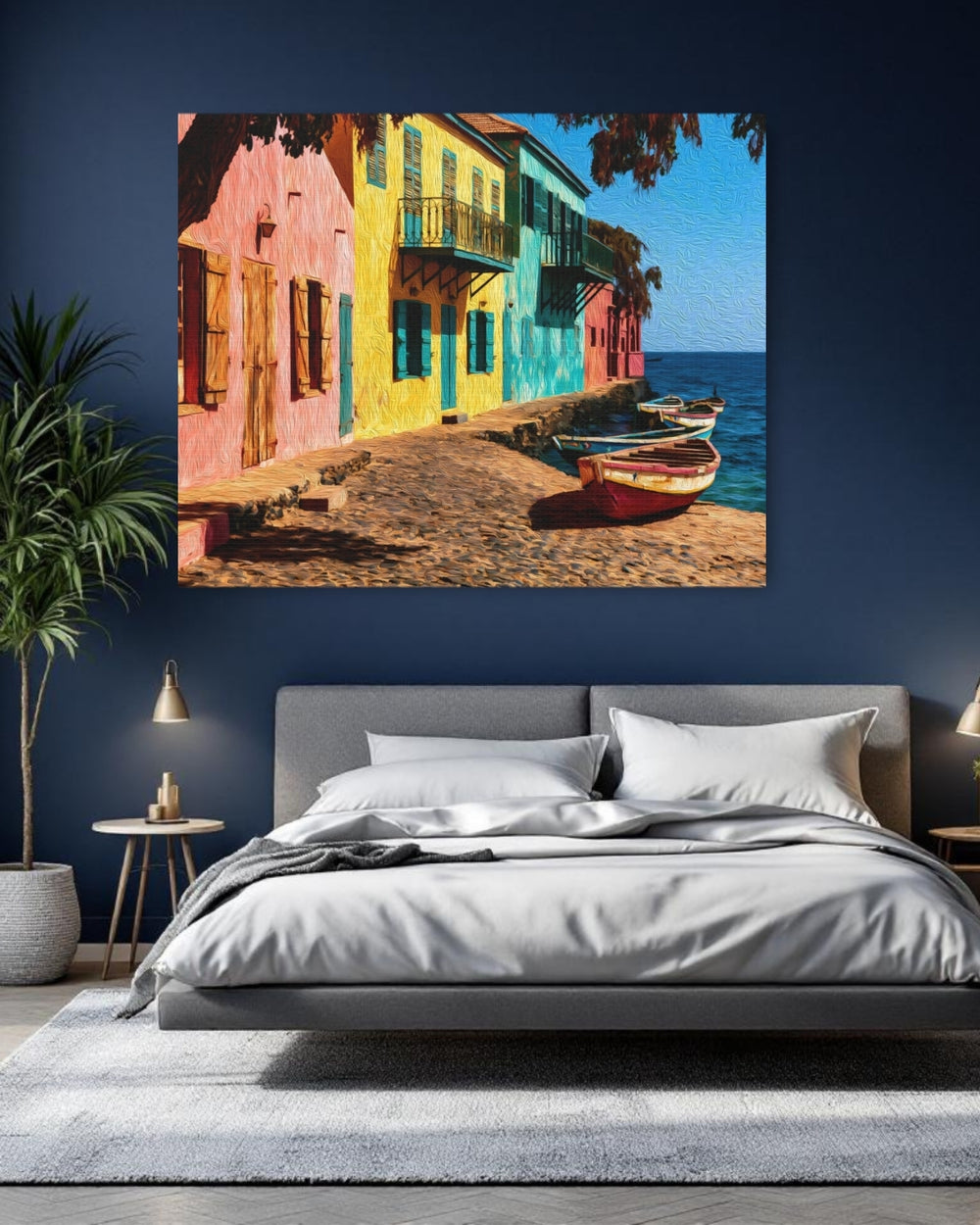 Dakar, Senegal | Goree Island Waterfront Street | Original Series Gallery Canvas detail