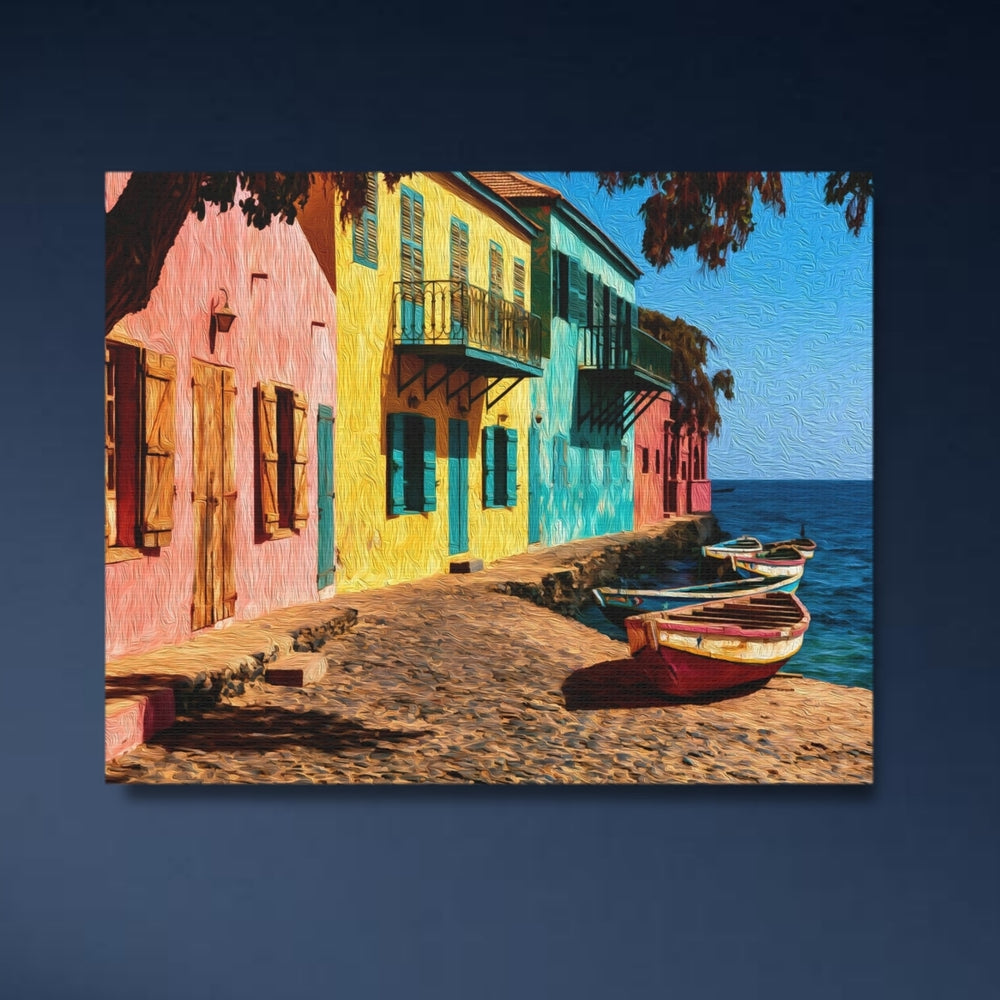 Dakar, Senegal | Goree Island Waterfront Street | Original Series Gallery Canvas detail