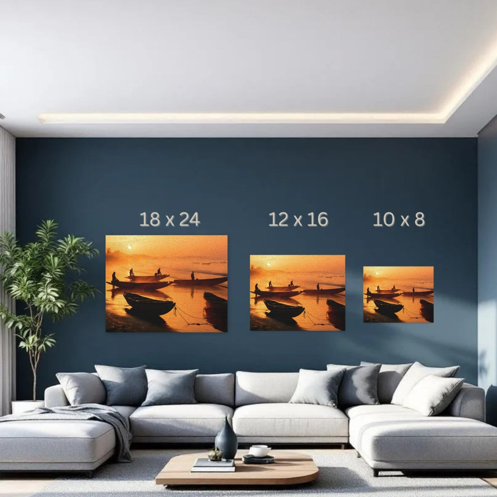 Dakar, Senegal | Dakar Fishing Boats Sunrise | Original Series Gallery Canvas detail