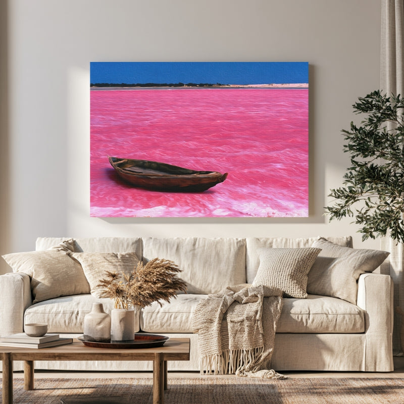 Pink Lake Retba Shore in a room — Dakar, Senegal