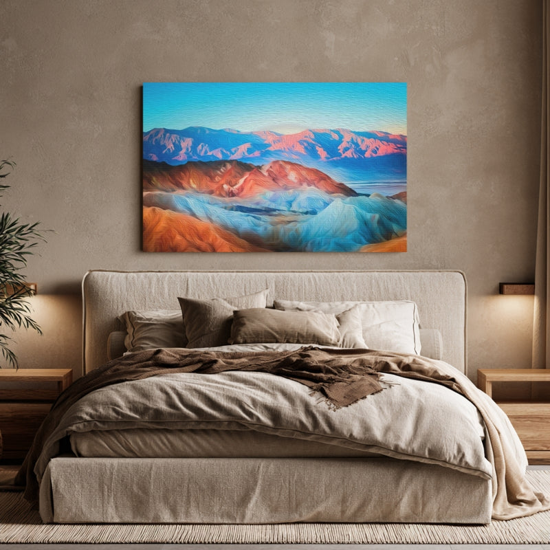 Zabriskie Point Badlands at Sunrise — Death Valley, California, view 6