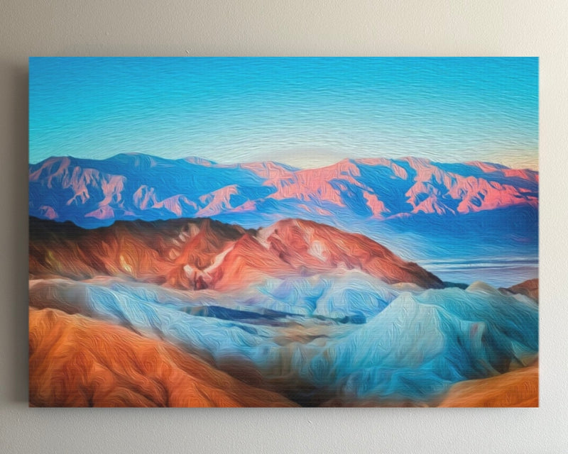 Zabriskie Point Badlands at Sunrise — Death Valley, California