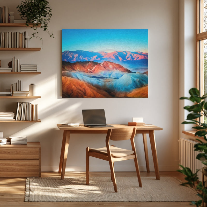 Zabriskie Point Badlands at Sunrise — Death Valley, California, view 4