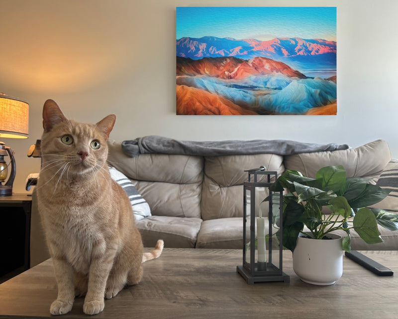 Zabriskie Point Badlands at Sunrise — Death Valley, California, view 2