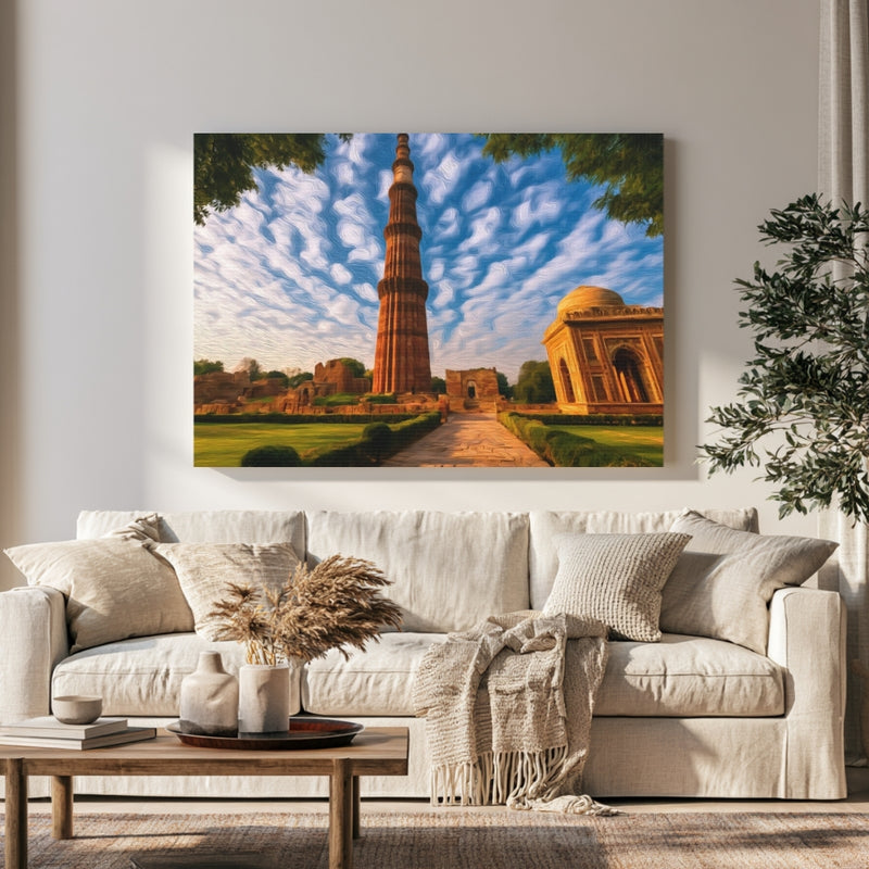 Qutb Minar Delhi Ruins — Delhi, India, view 1