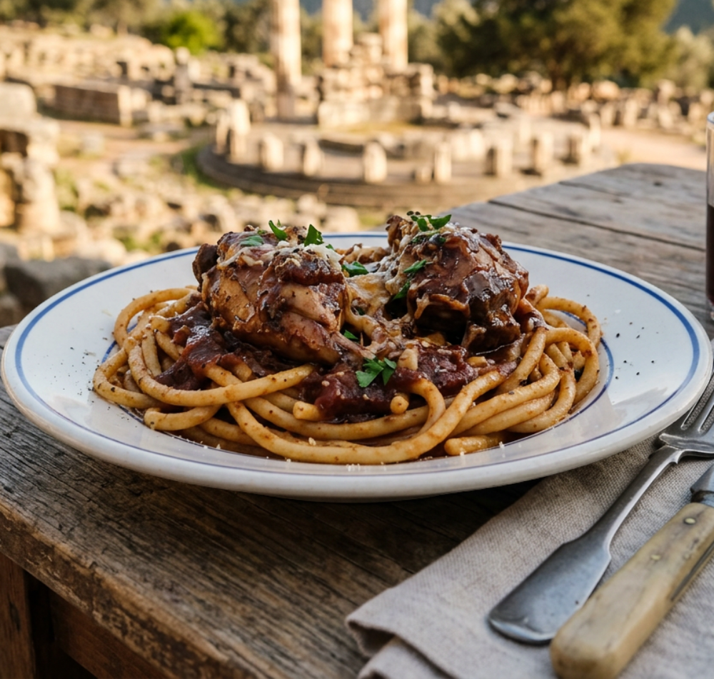 Local cuisine study in Delphi, Greece
