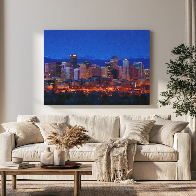 Denver Night Skyline — Denver, Colorado, view 1