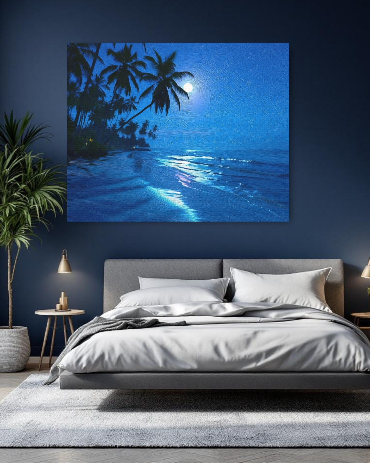 Diani Beach Moonlit Palm Shore — Diani Beach, Kenya, study 1