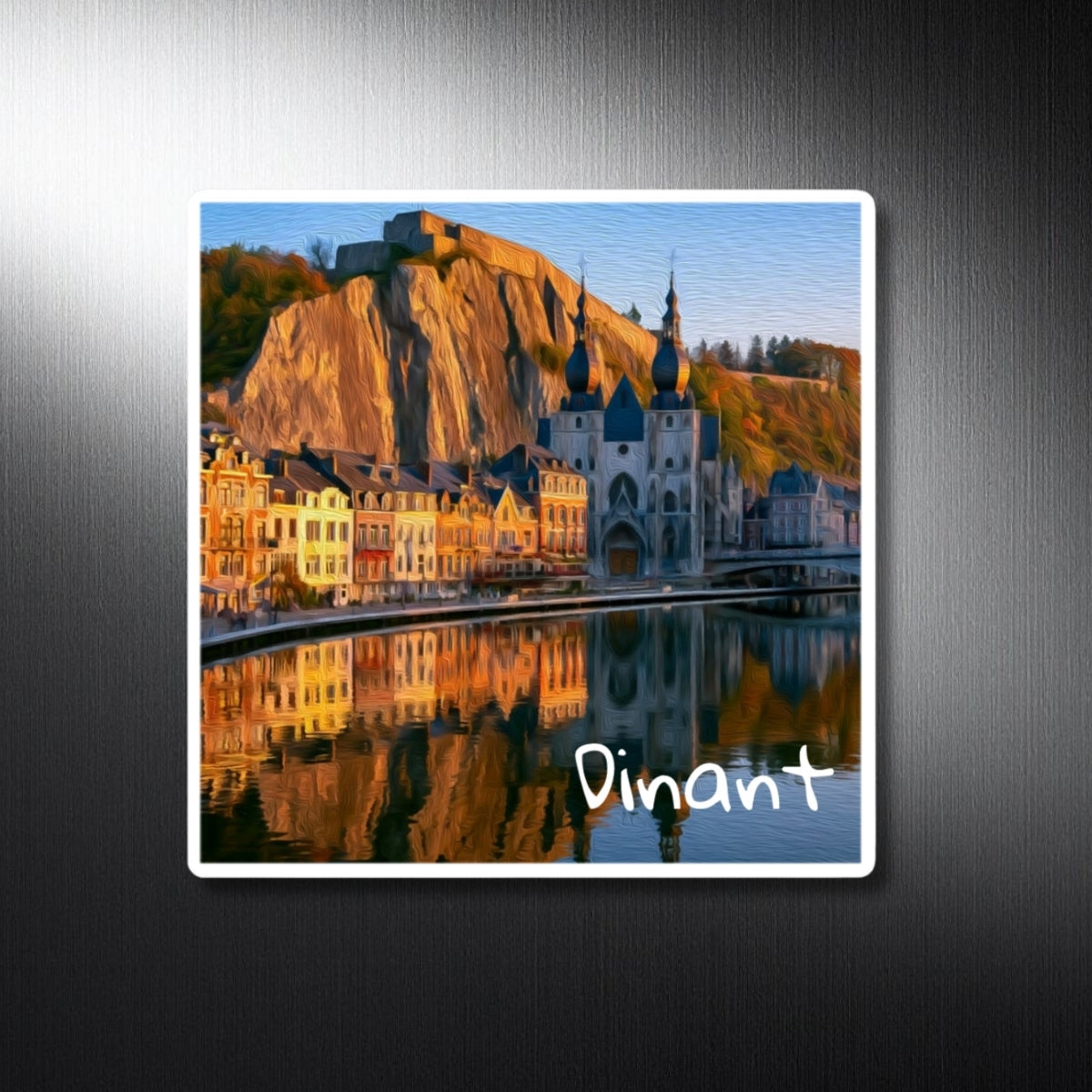 Meuse River Clifftop Reflection — Dinant, Belgium, study 1
