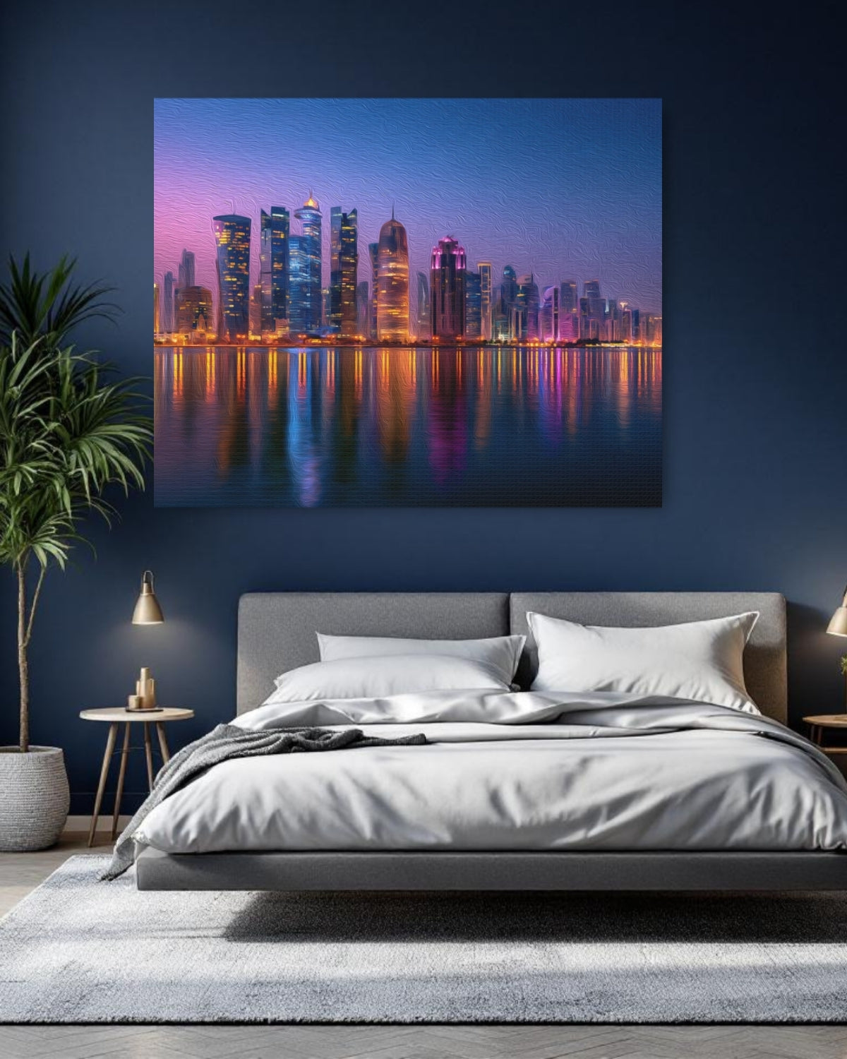 Doha, Qatar | Doha West Bay Skyline | Original Series Gallery Canvas detail