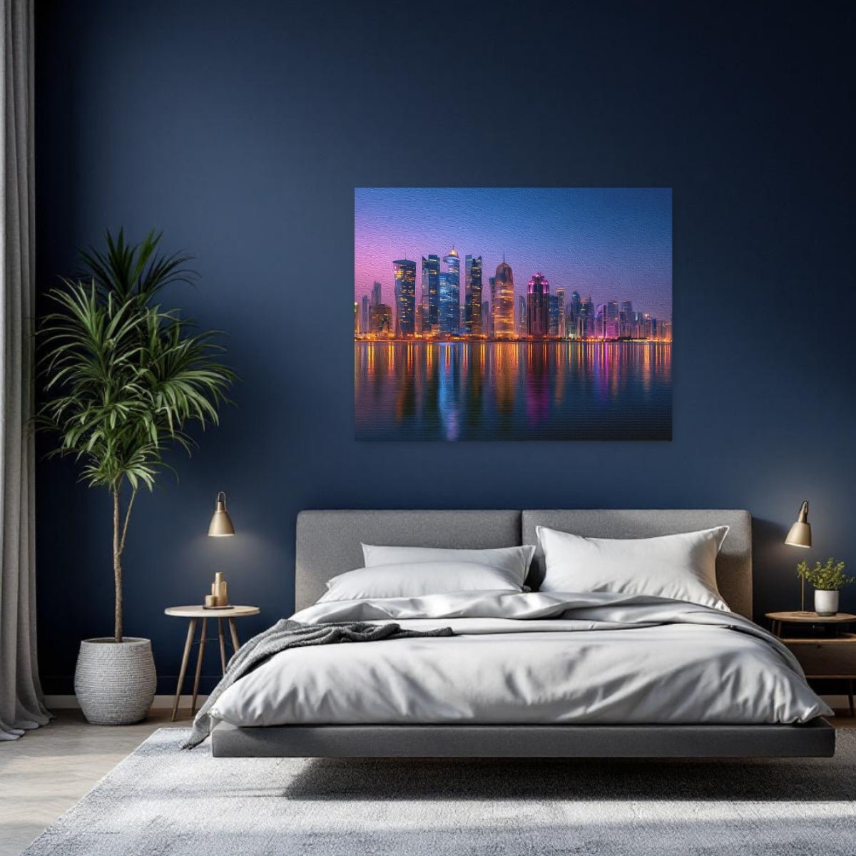 Doha, Qatar | Doha West Bay Skyline | Original Series Gallery Canvas detail