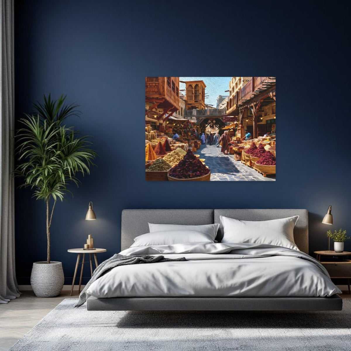 Doha, Qatar | Qatari Spice Souk Alley | Original Series Gallery Canvas detail
