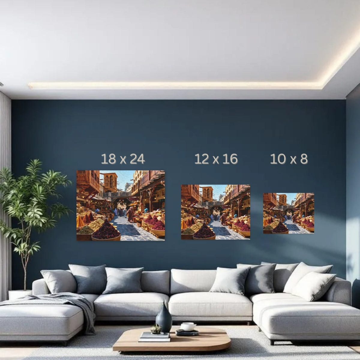 Doha, Qatar | Qatari Spice Souk Alley | Original Series Gallery Canvas detail