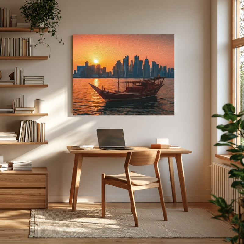 Doha Corniche Dhow Sunset — Doha, Qatar, view 4