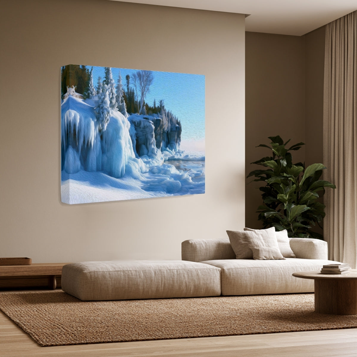 Frozen Lake Michigan Cliffs — Door County, Wisconsin, view 2