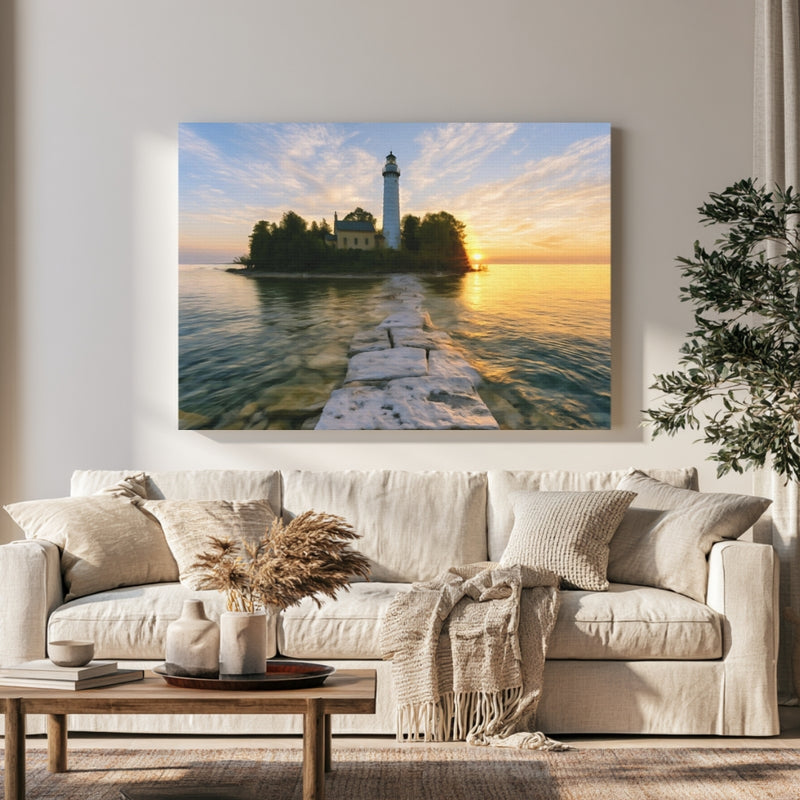 Cana Island Lighthouse Door County in a room — Door County, Wisconsin