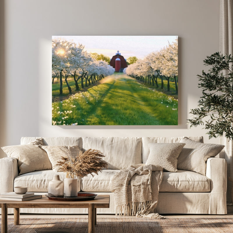Door County Cherry Orchard Barn in a room — Door County, Wisconsin