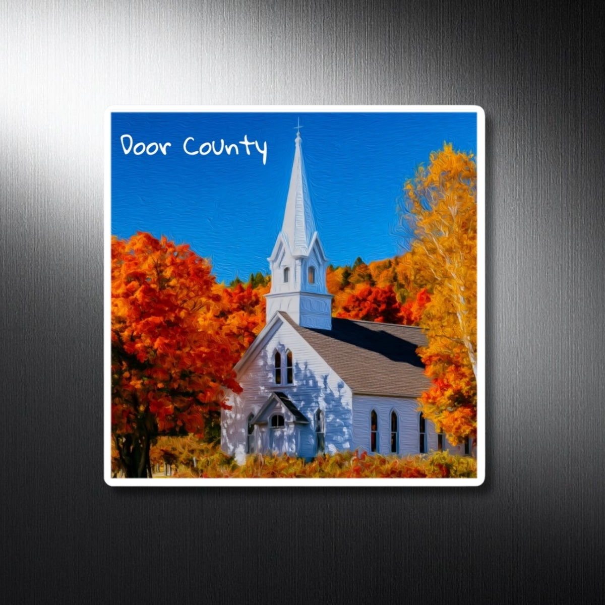 Autumn Country Church Steeple — Door County, Wisconsin, study 1