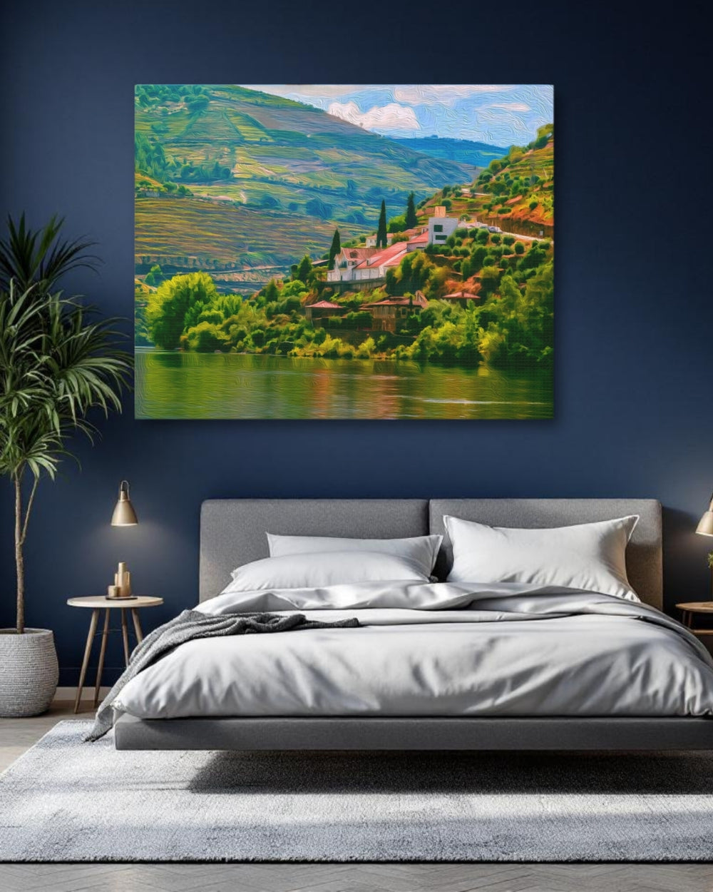 Douro Valley, Portugal | Terraced Vineyard River Valley | Original Series Gallery Canvas detail