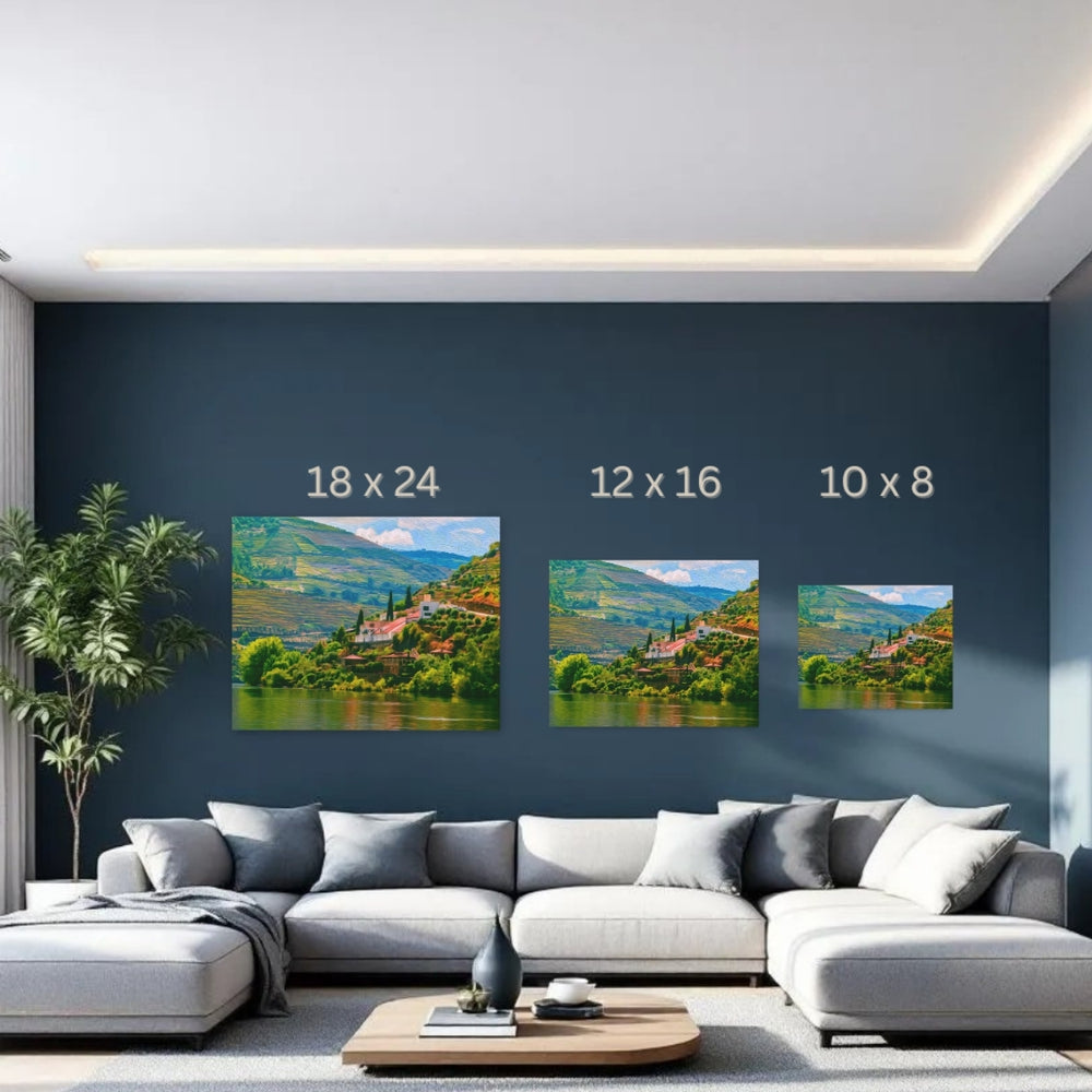 Douro Valley, Portugal | Terraced Vineyard River Valley | Original Series Gallery Canvas detail