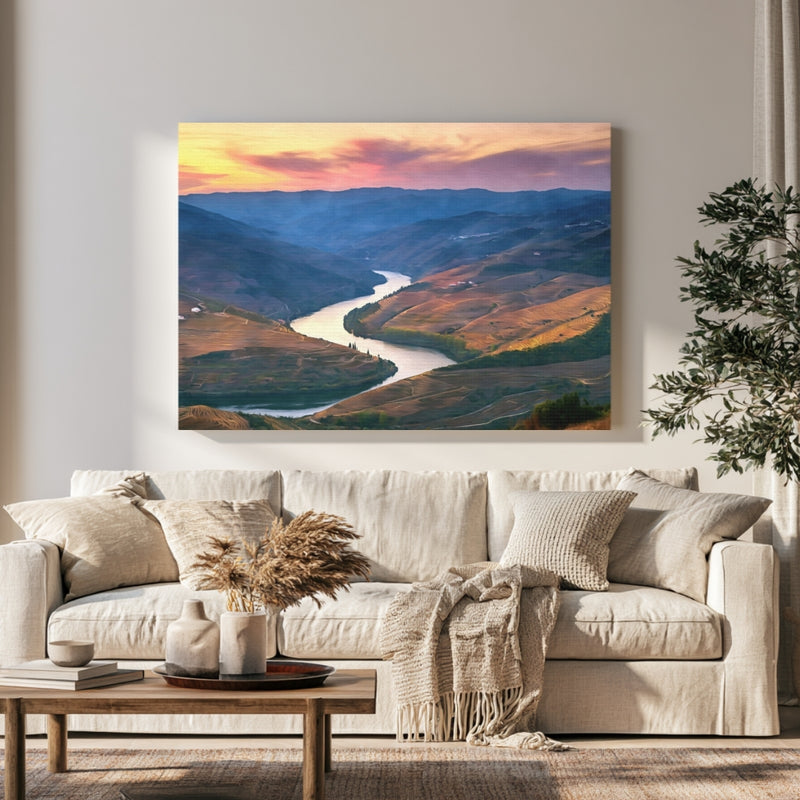 Douro River Valley Vineyards in a room — Douro Valley, Portugal