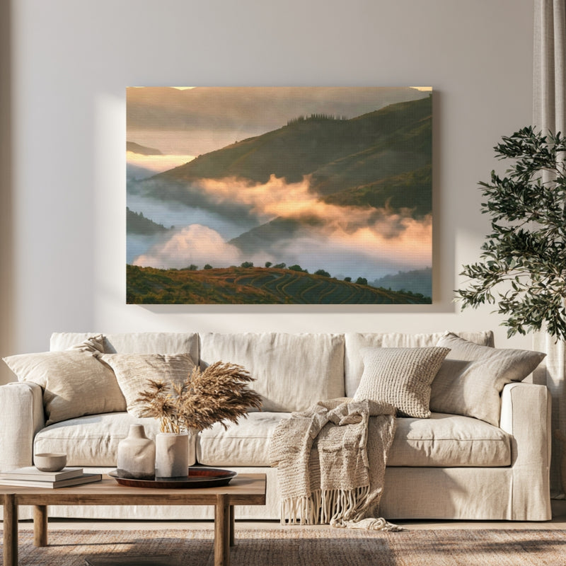 Douro Valley Terraced Vineyards in a room — Douro Valley, Portugal