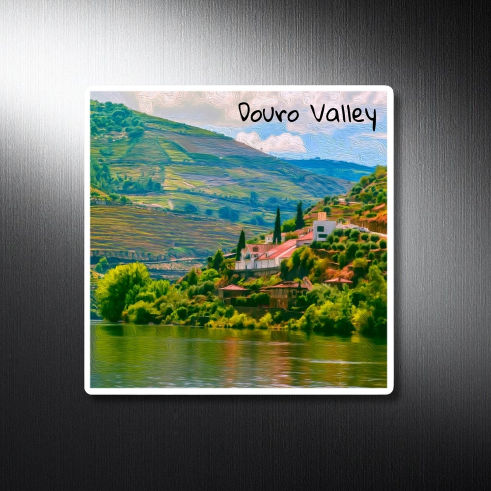 Douro Valley, Portugal | Terraced Vineyard River Valley | Original Series Decorative Magnet